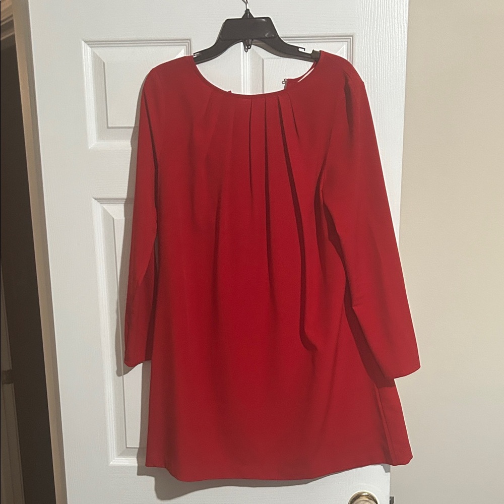 H&M Elegant Red Long Sleeve Dress
